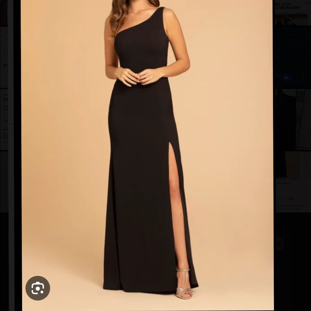 Black Formal One Shoulder Bridesmaid Dress